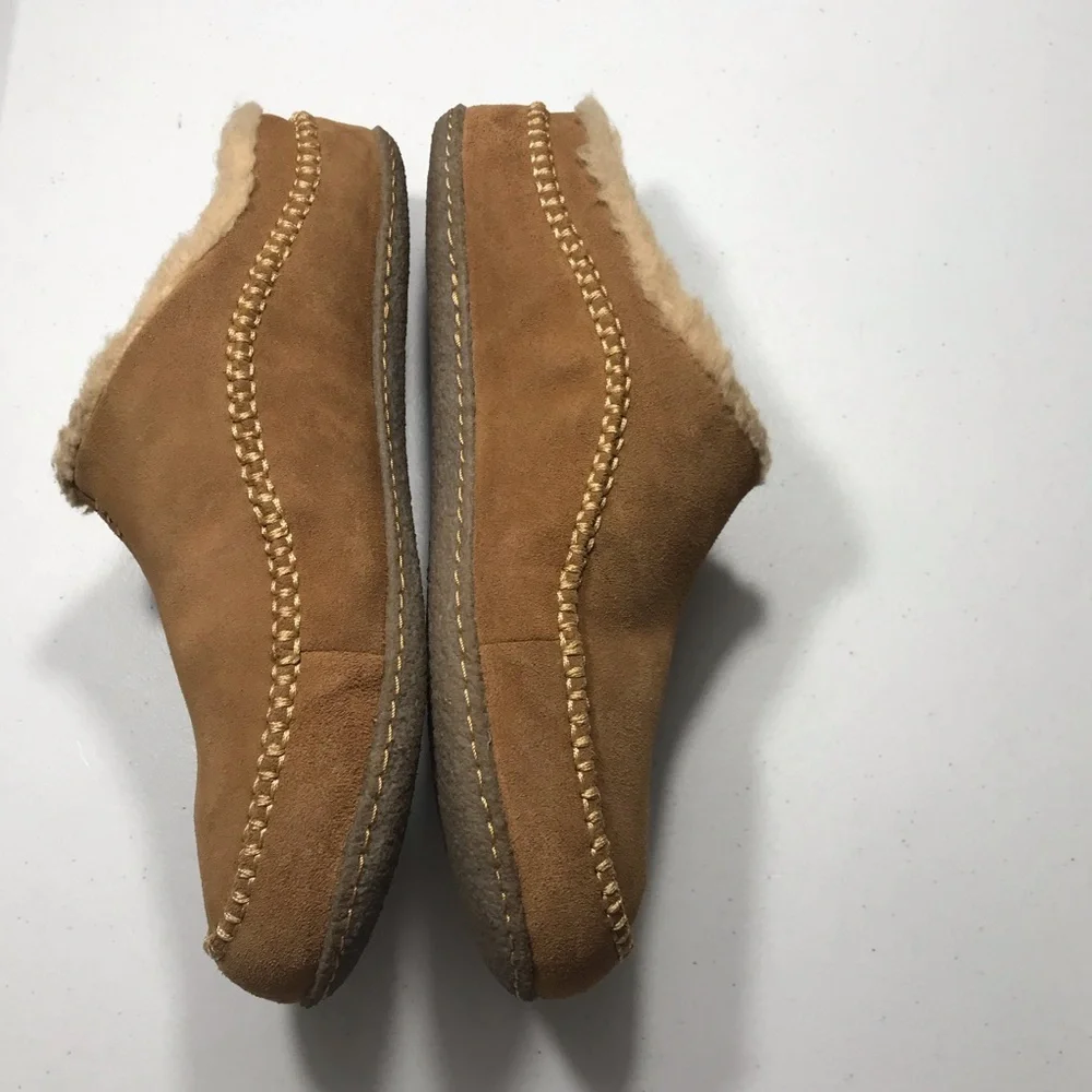 Sorel Suede Shearling Clog Slippers - Tan Size 12 SB-BB